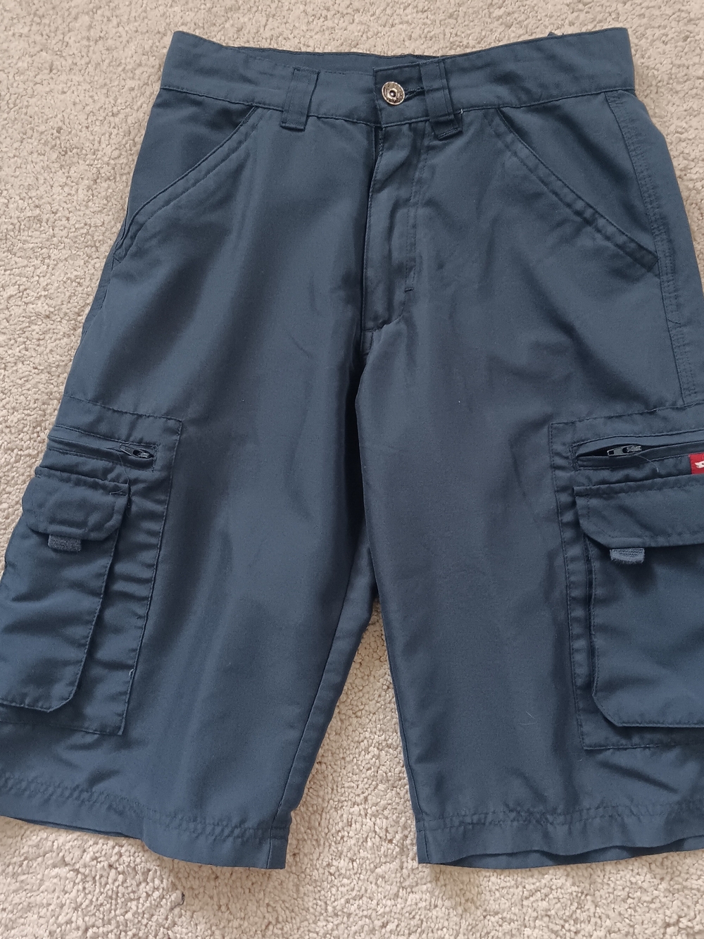 Tony Hawk Boy's Cargo Shorts – Dark Gray, Multi‑Pocket Utility Shorts, Size 12